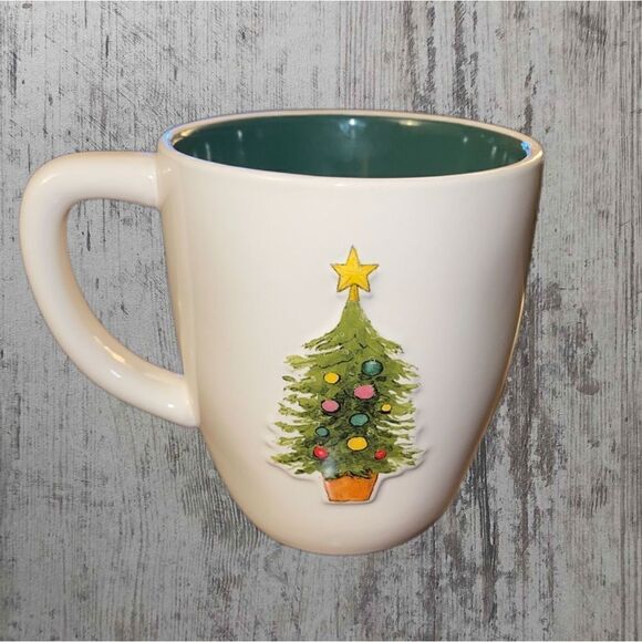 Rae Dunn OH XMAS TREE Double Sided Mug New - Picture 2 of 3
